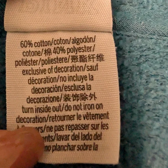 Victoria's Secret VS PINK Hoodie Sweatshirt Teal Black Spellout Logo XS Campus - Picture 7 of 8